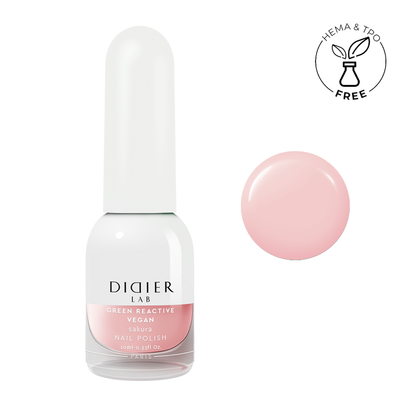 Green reactive, vegan nail polish "Didier Lab", sakura, 10ml